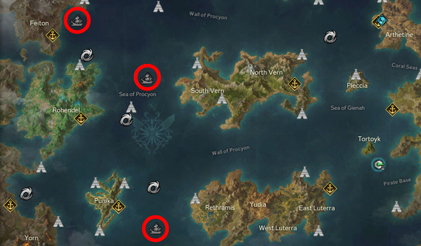 Lost Ark Où et comment trouver les Vaisseaux fantômes des mers d'Archésia ? Millenium
