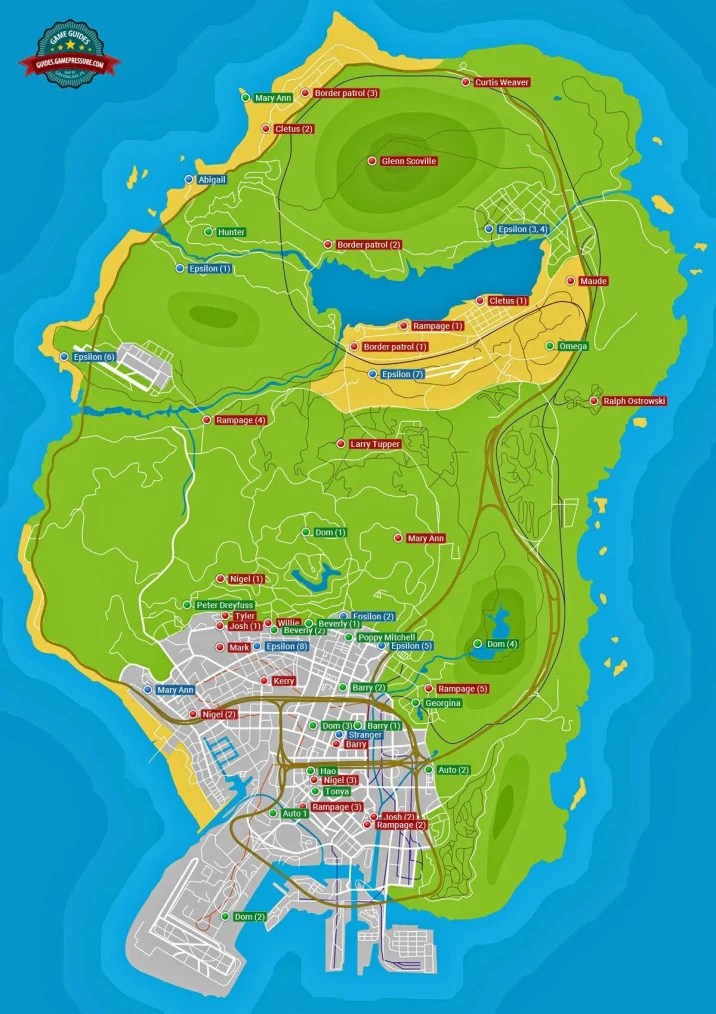 Missions d'Inconnus et Détraqués GTA 5 Emplacement, Comment toutes