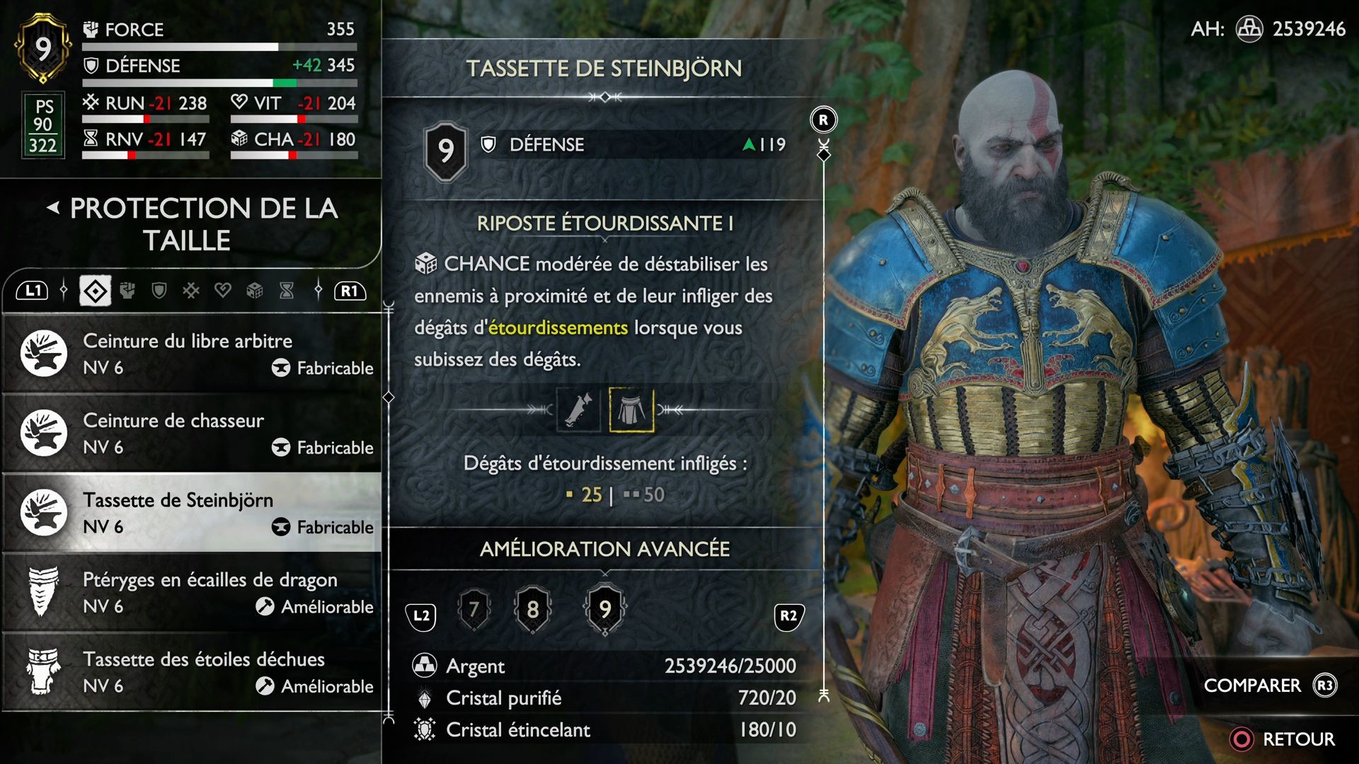 Meilleures armures God of War Ragnarok Armure Berserker, set