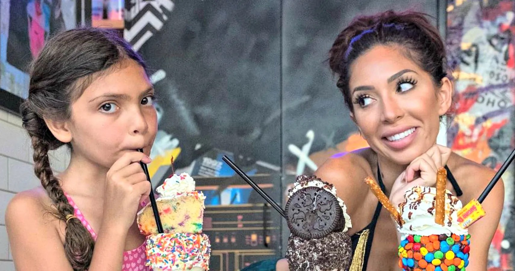 Farrah Abraham’s Daughter Sips On 150 Apple Juice With Gold Flakes