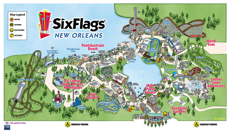 Six Flags Locations Map Six Flags New Orleans an Abandoned Amusement Park in New Orleans, LA