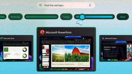 recall feature on colored background