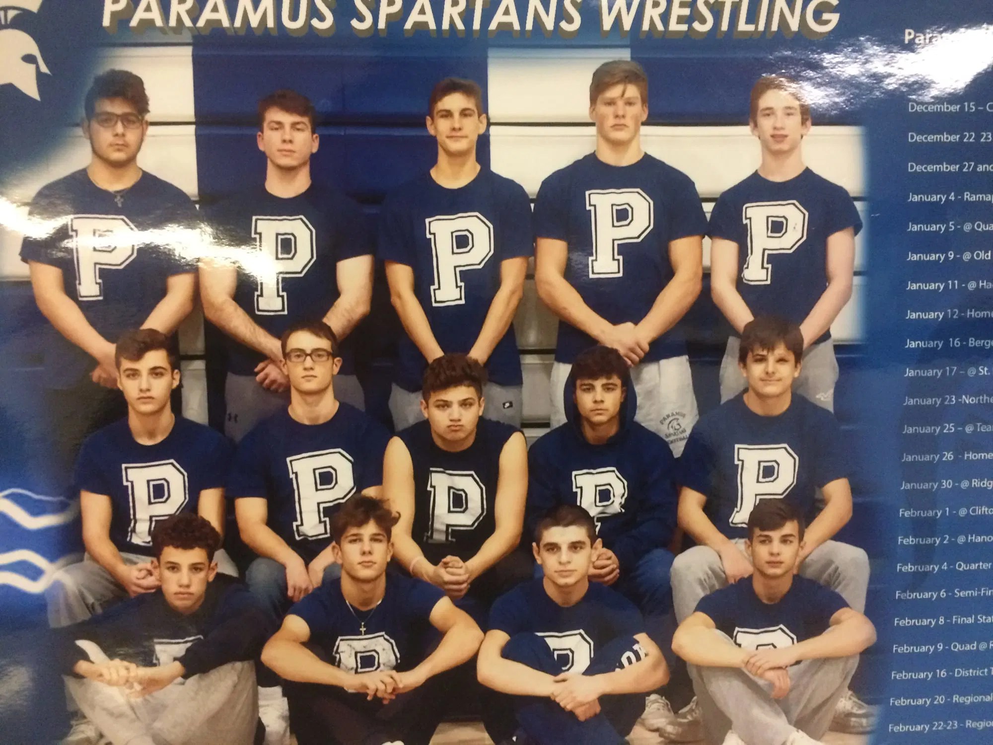 20182019 Team Picture Paramus Spartans HS Wrestling