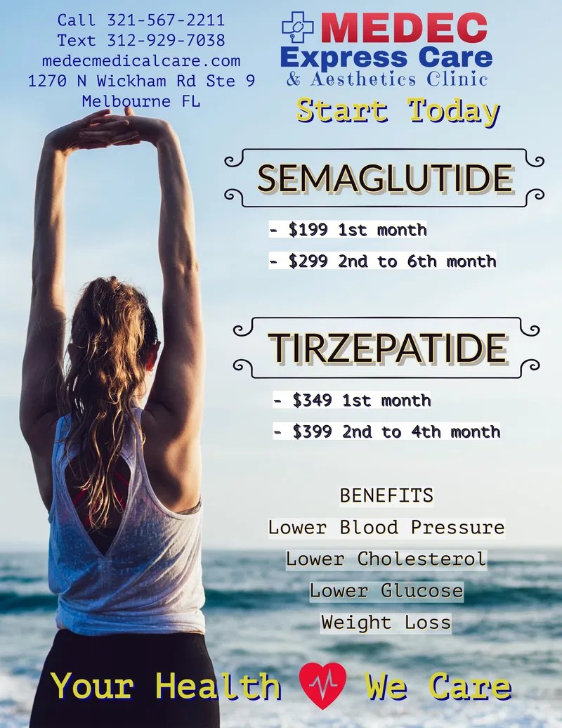 GLP1 Injection Semaglutide Tirzepatide Weight Loss Medec Medical