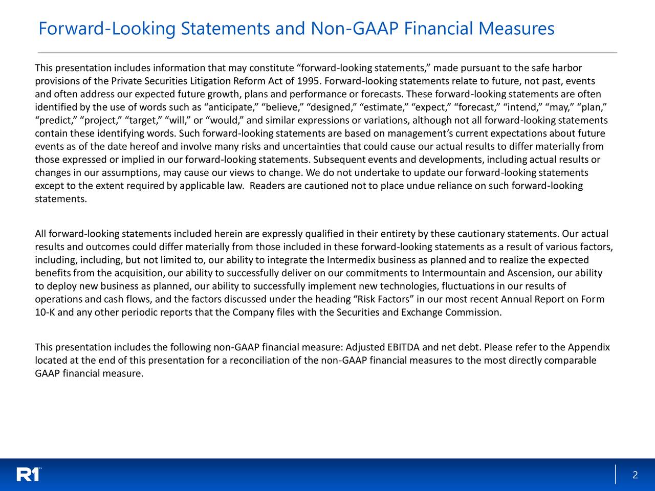 R1 RCM Inc. 2018 Q4 Results Earnings Call Slides (NASDAQRCM