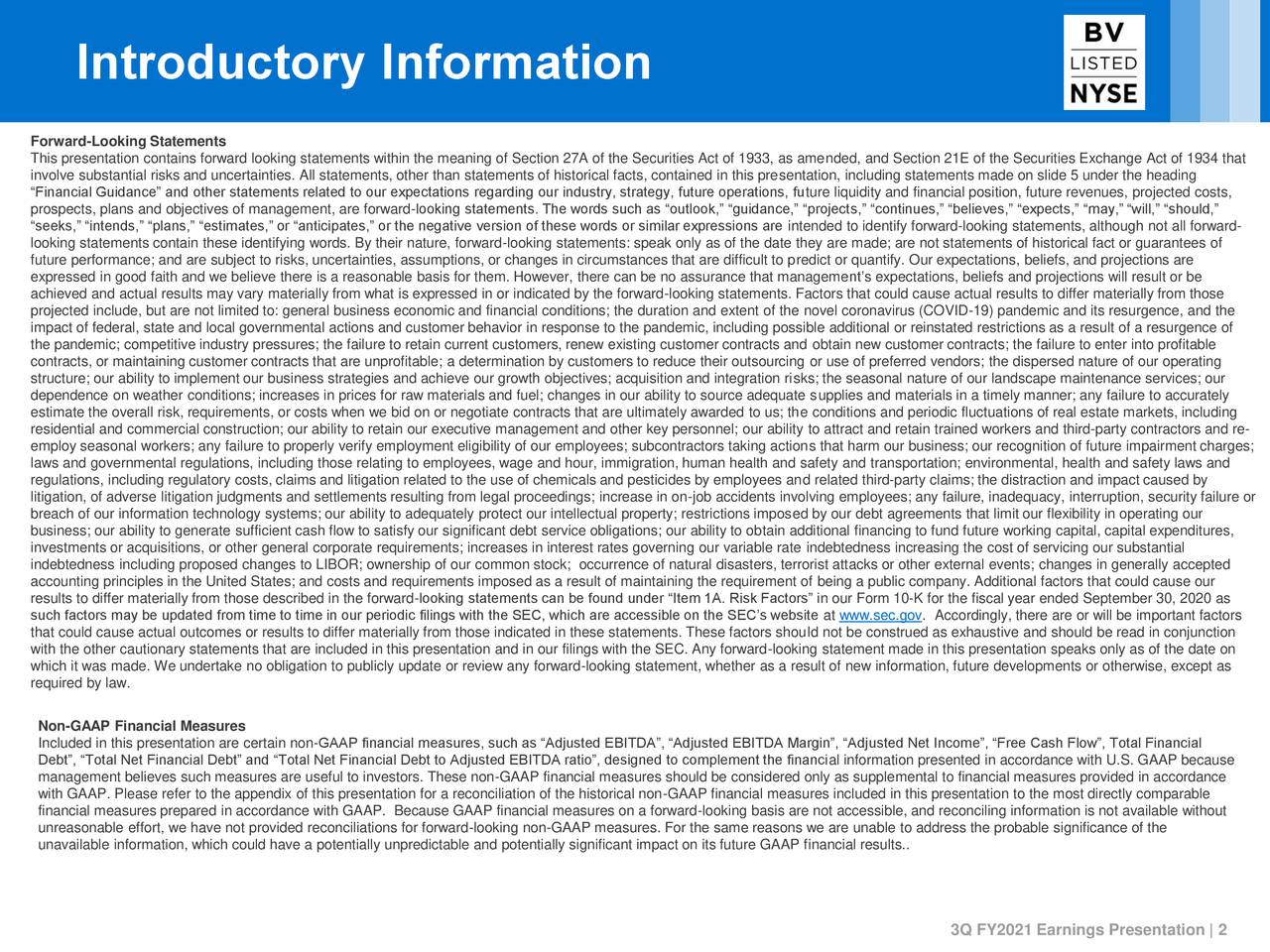 BrightView Holdings, Inc. 2021 Q3 Results Earnings Call