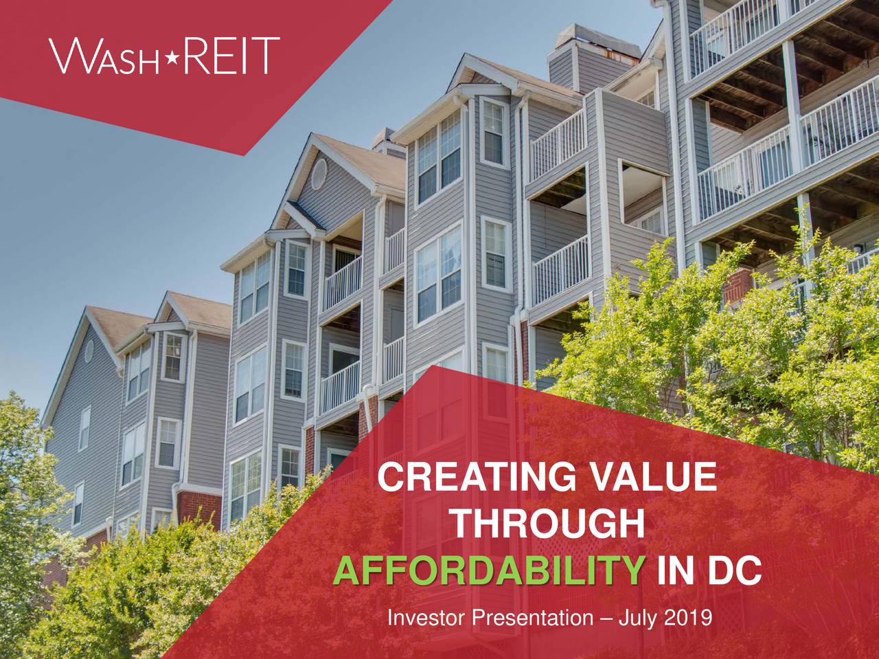 Washington Real Estate Investment Trust (WRE) Investor Presentation