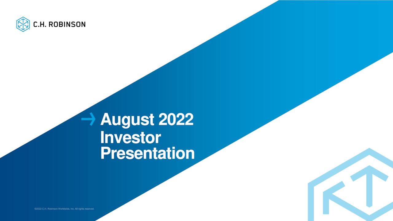 C.H. Robinson Worldwide (CHRW) Investor Presentation Slideshow
