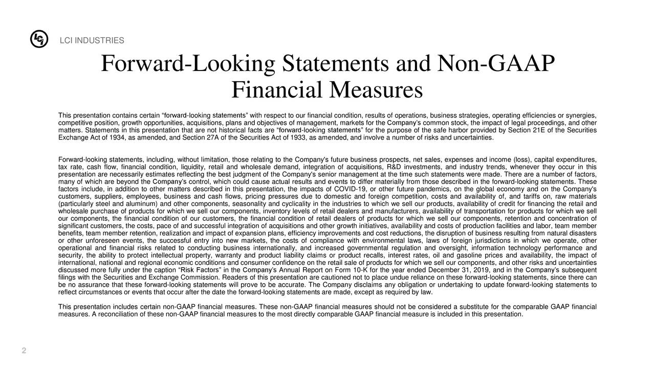 LCI Industries 2020 Q4 Results Earnings Call Presentation (NYSE