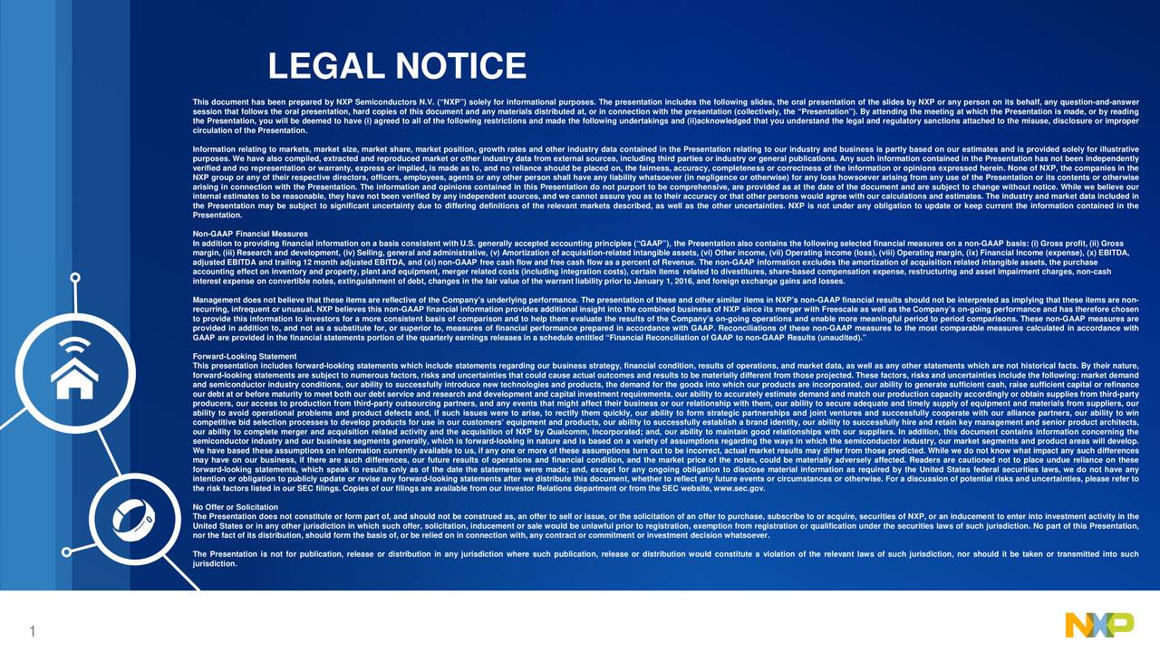 NXP Semiconductors 2018 Q2 Results Earnings Call Slides (NASDAQ