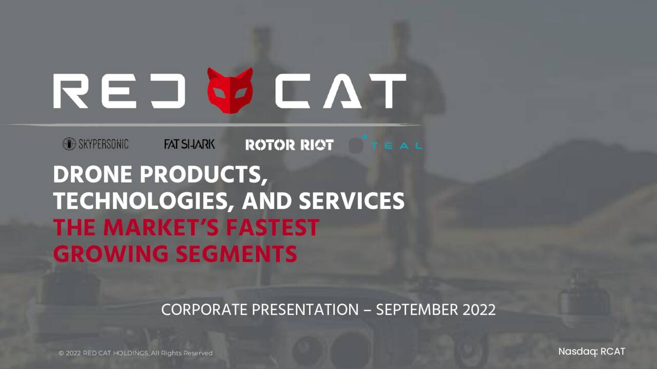 Red Cat Holdings (RCAT) Investor Presentation Slideshow (NASDAQRCAT