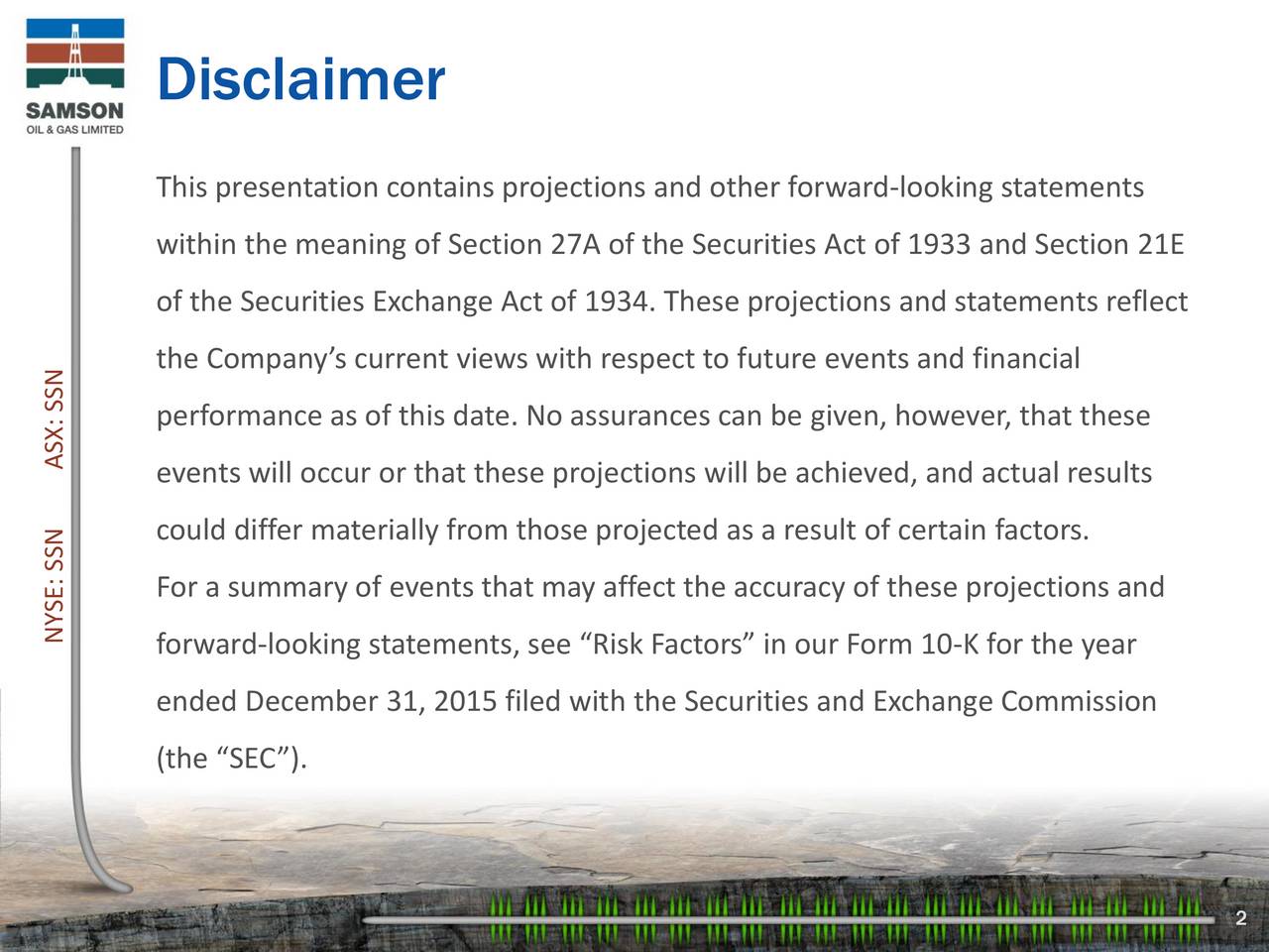 Samson Oil & Gas Limited (SSN) Presents At Dallas Investment