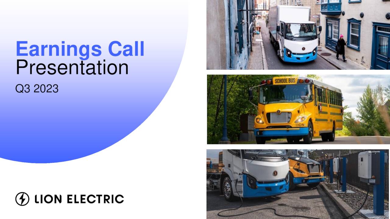 The Lion Electric Company 2023 Q3 Results Earnings Call