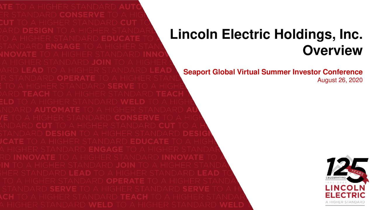 Lincoln Electric (LECO) Presents At Seaport Global Annual Virtual