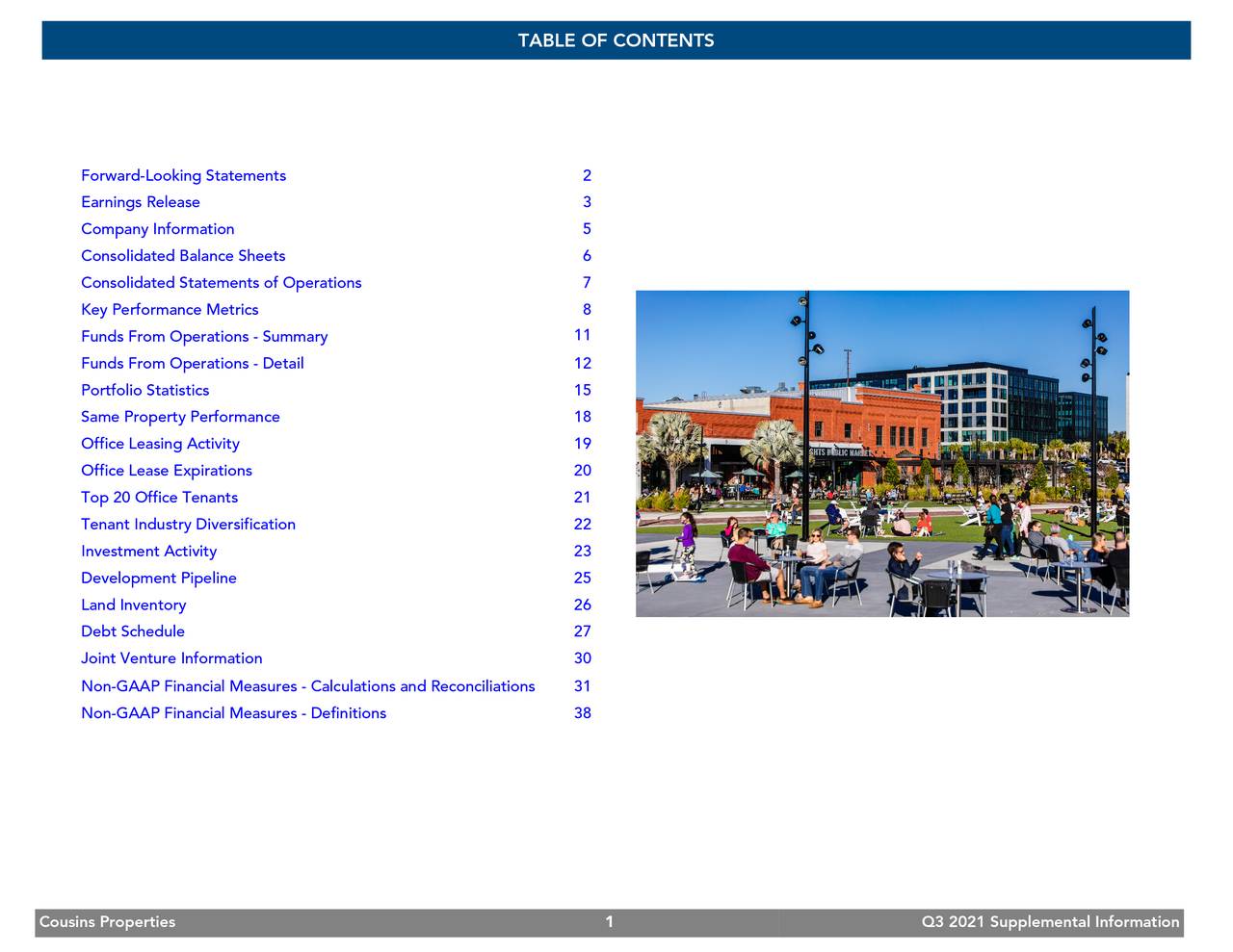 Cousins Properties Incorporated 2021 Q3 Results Earnings Call