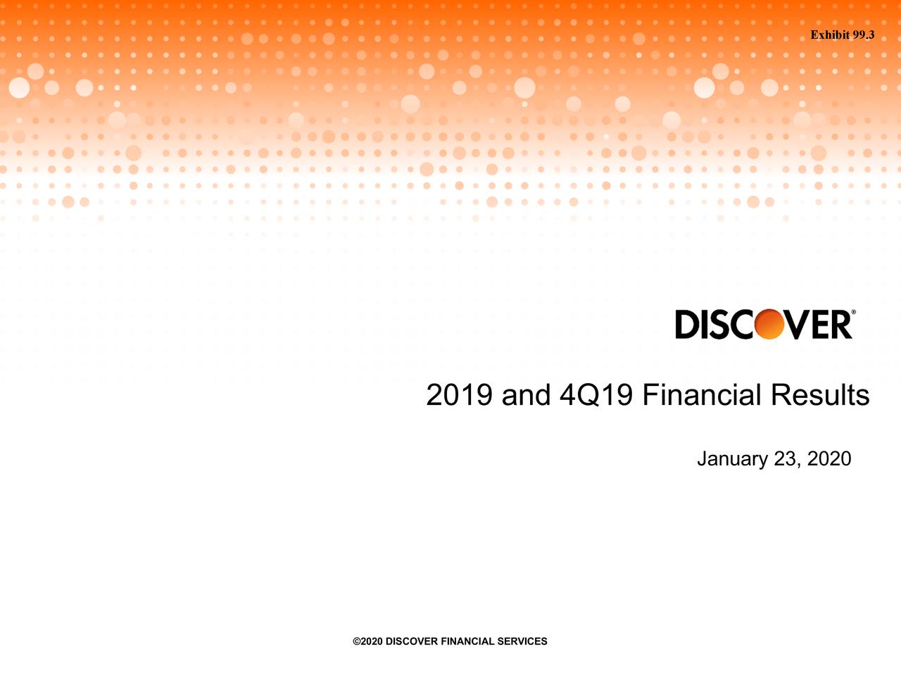 Discover Financial Services 2019 Q4 Results Earnings Call