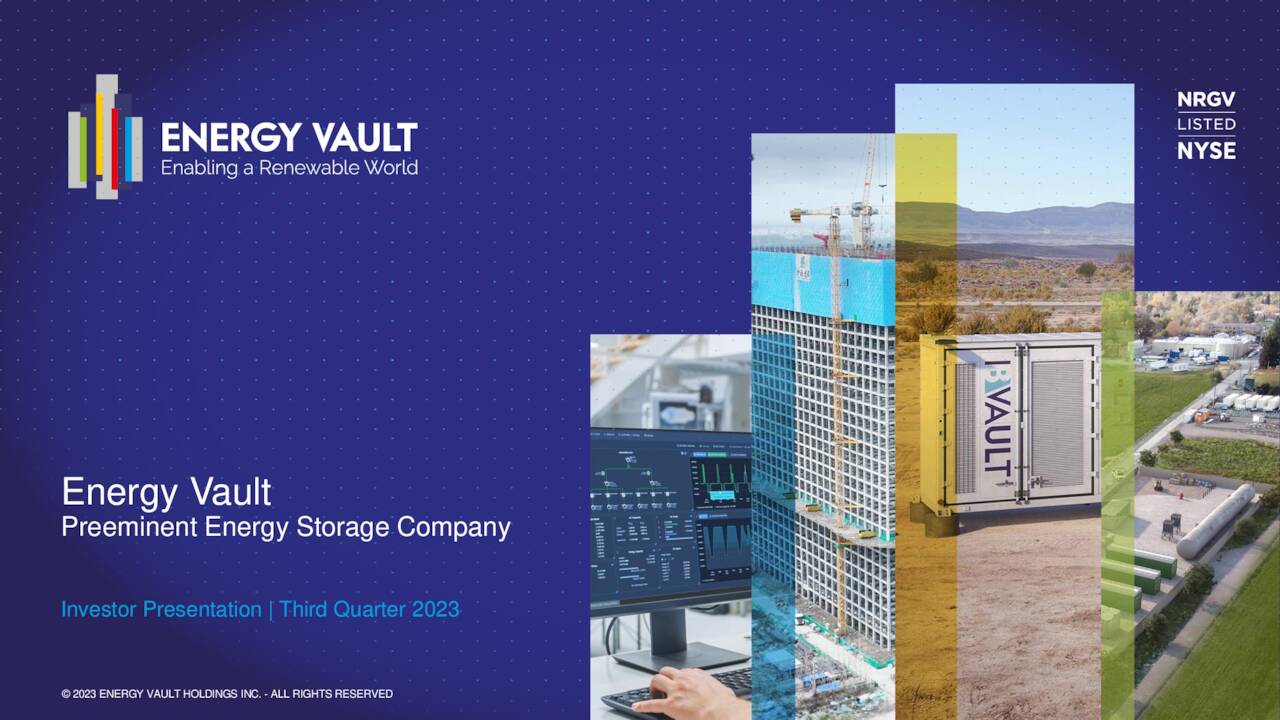 Energy Vault Holdings, Inc. 2023 Q3 Results Earnings Call