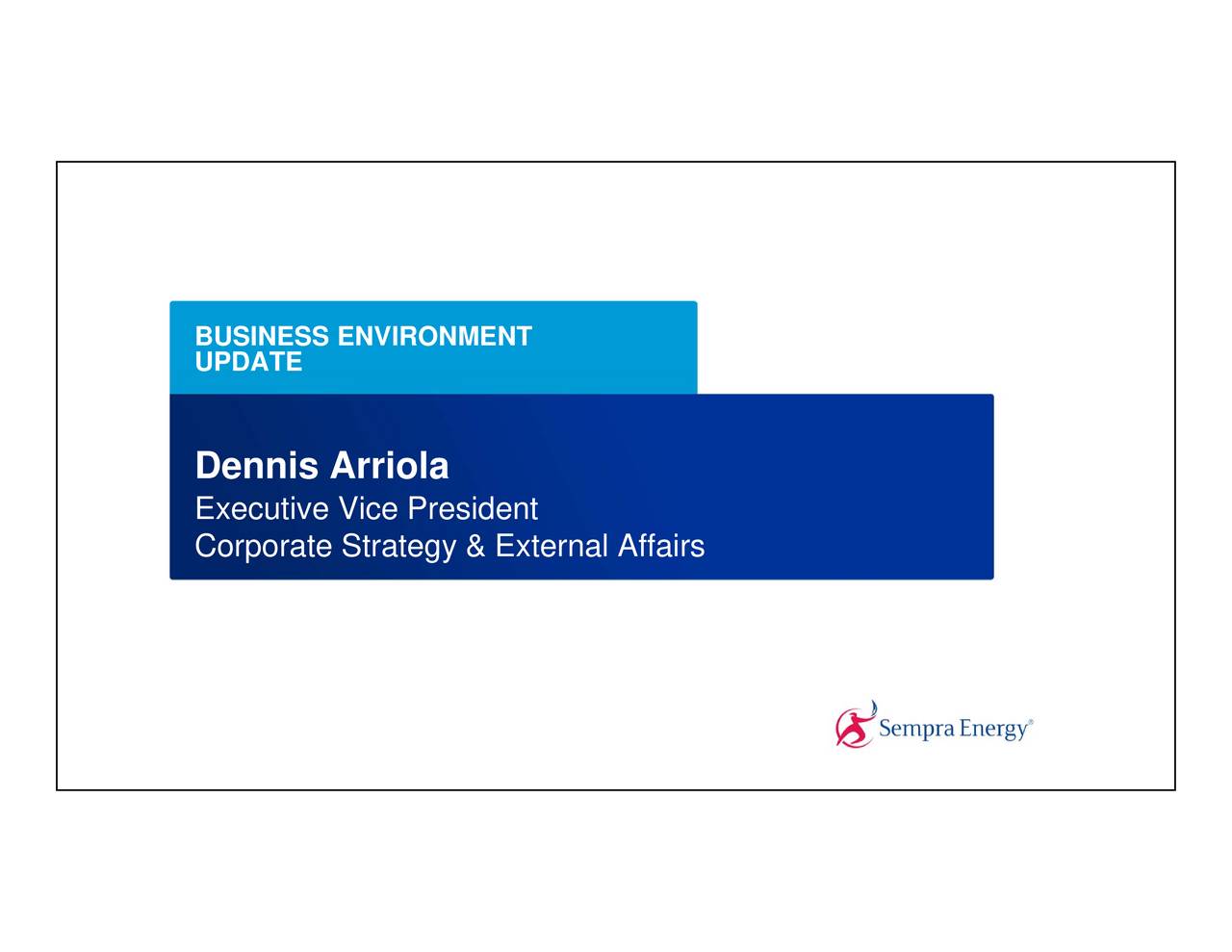 Sempra Energy (SRE) Investor Presentation Slideshow (NYSESRE