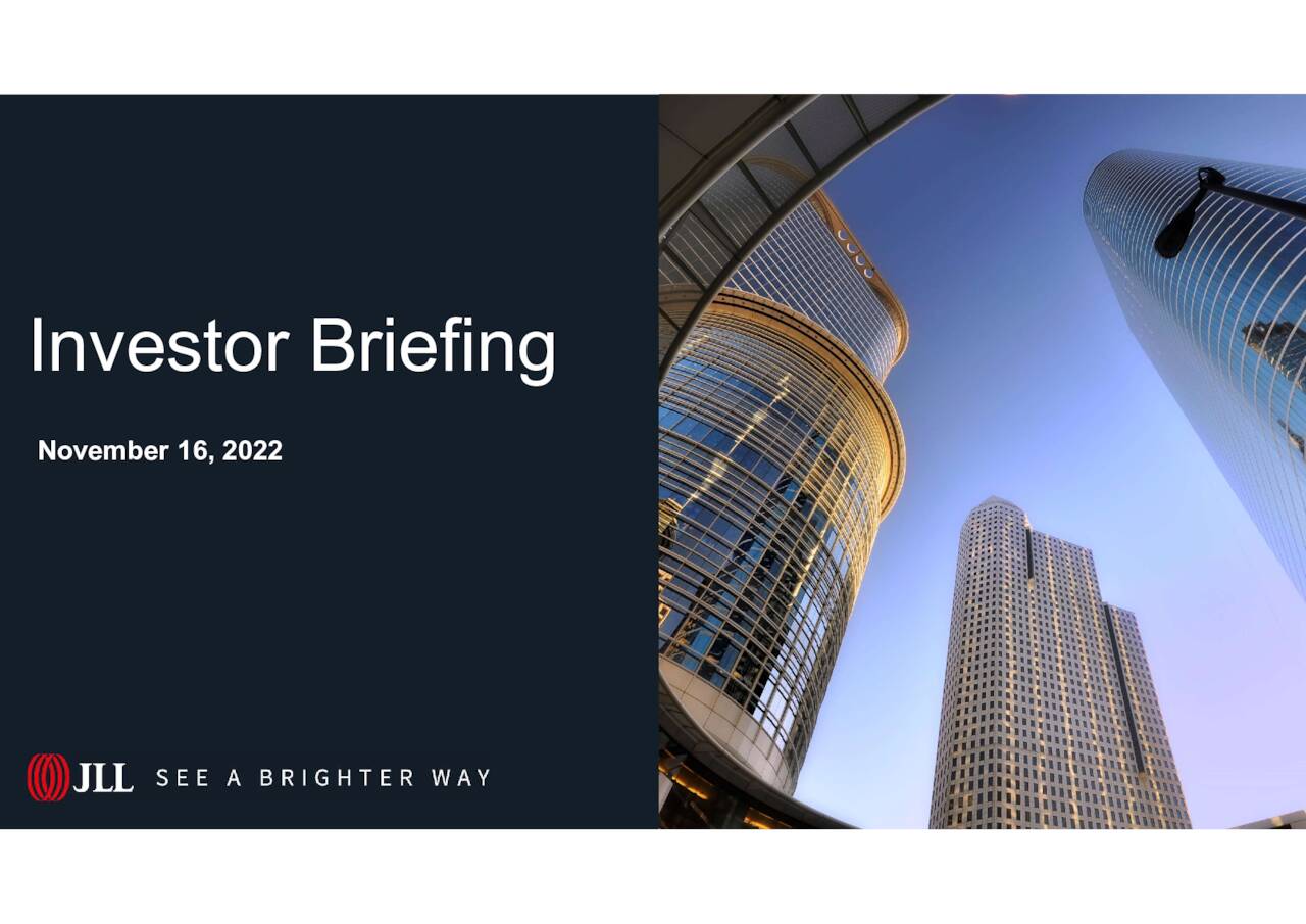 Jones Lang LaSalle (JLL) Investor Presentation _ Slideshow (NYSEJLL