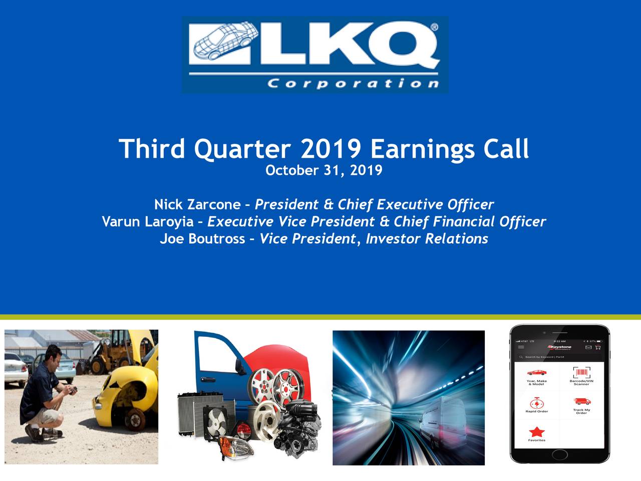 LKQ Corporation 2019 Q3 Results Earnings Call Presentation (NASDAQ