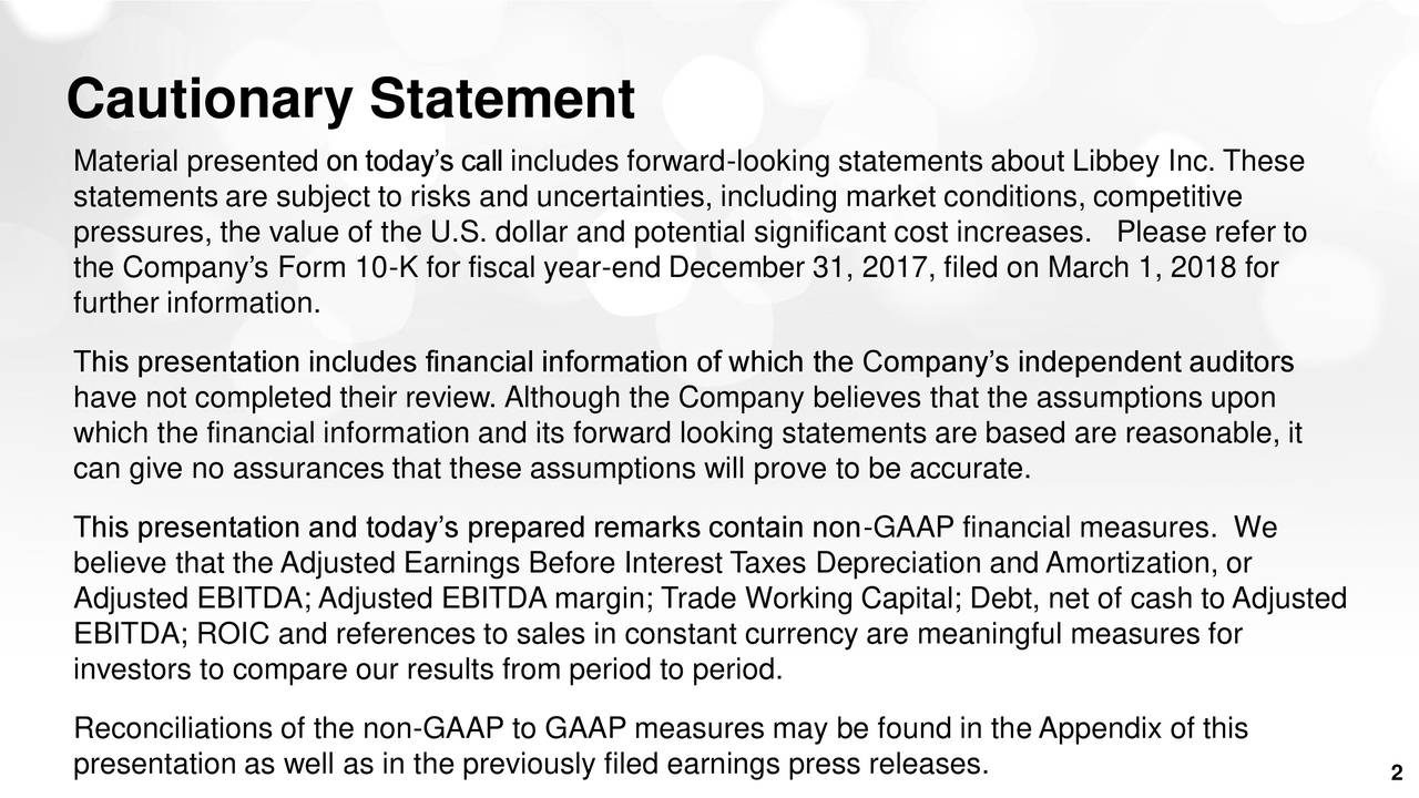 Libbey (LBY) Investor Presentation Slideshow (NYSEMKTLBY) Seeking