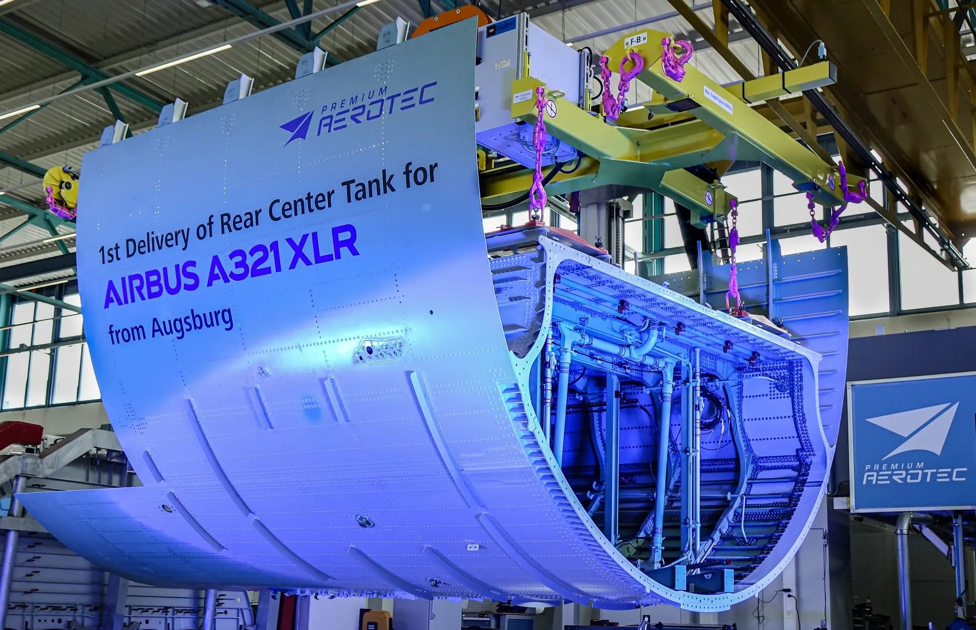 Airbus Takes Delivery Of The First A321XLR Rear Center Fuel Tank