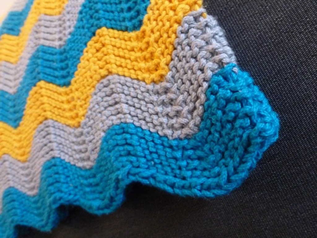 Pattern Cuddly Chevron Baby Blanket — With Wool