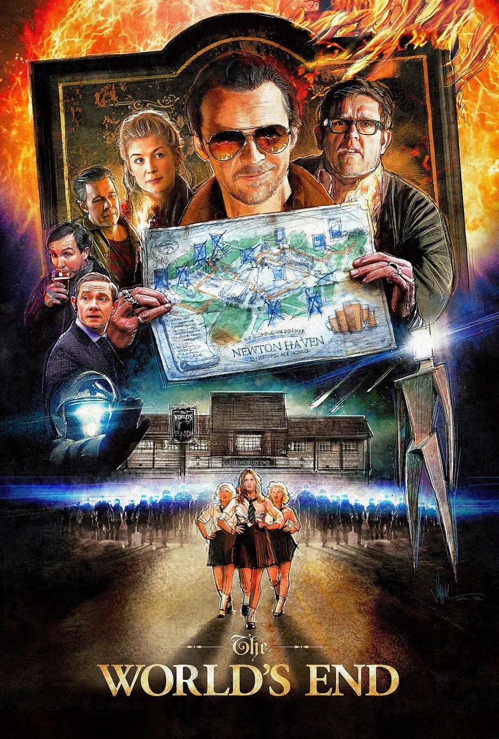 The World's End An Illustrated Film Poster — PAUL SHIPPER STUDIO