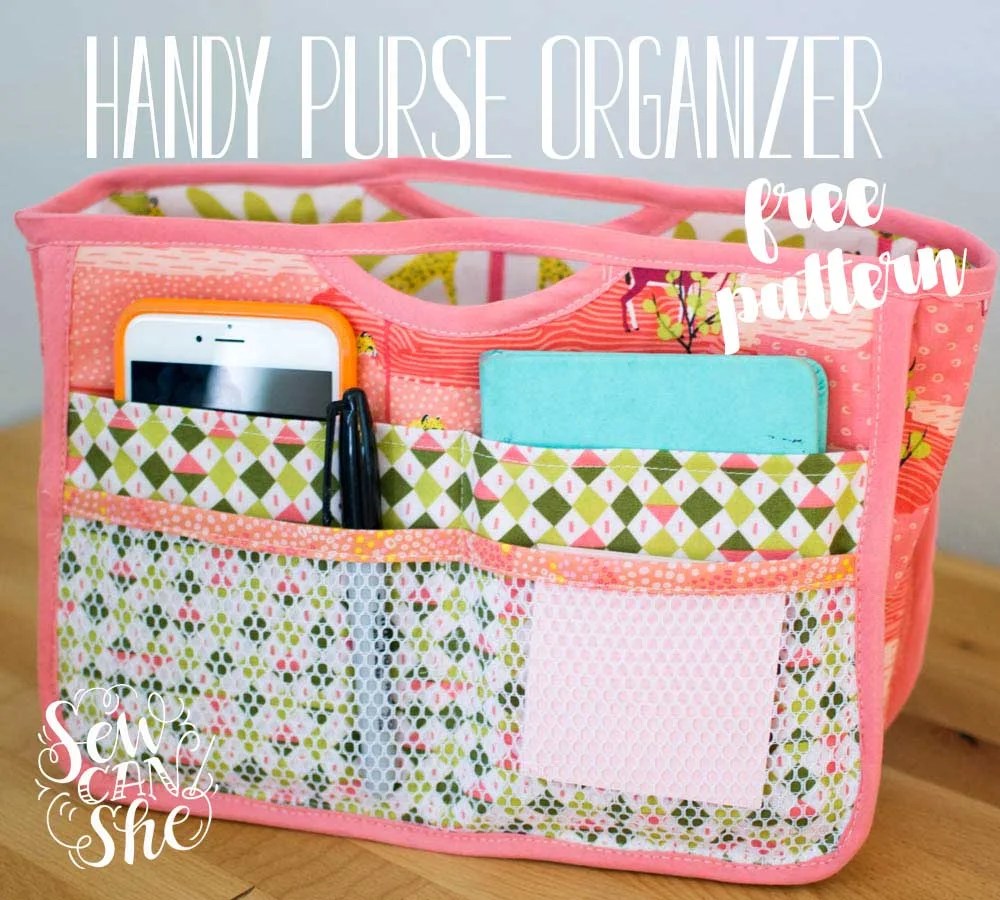 Handy Purse Organizer {free sewing pattern} — SewCanShe Free Sewing