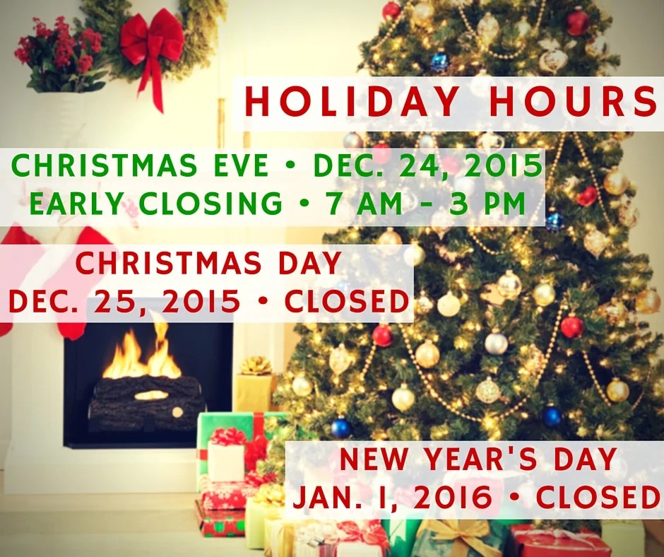 Landfill, Convenience Centers Holiday Hours for Christmas