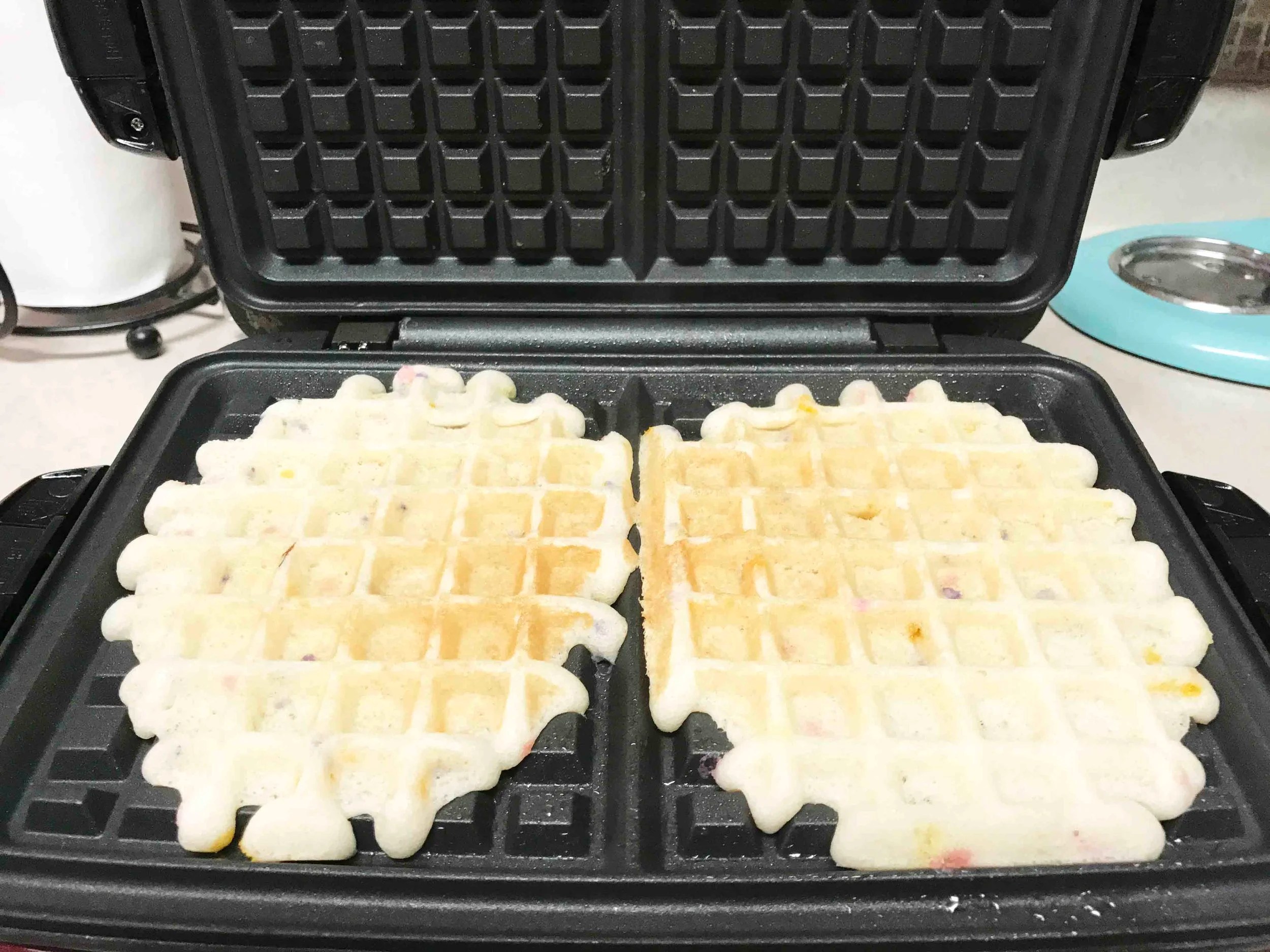 Clean Birthday Cake 'Cake Batter' Waffles (Sponsored) — The Skinny Fork