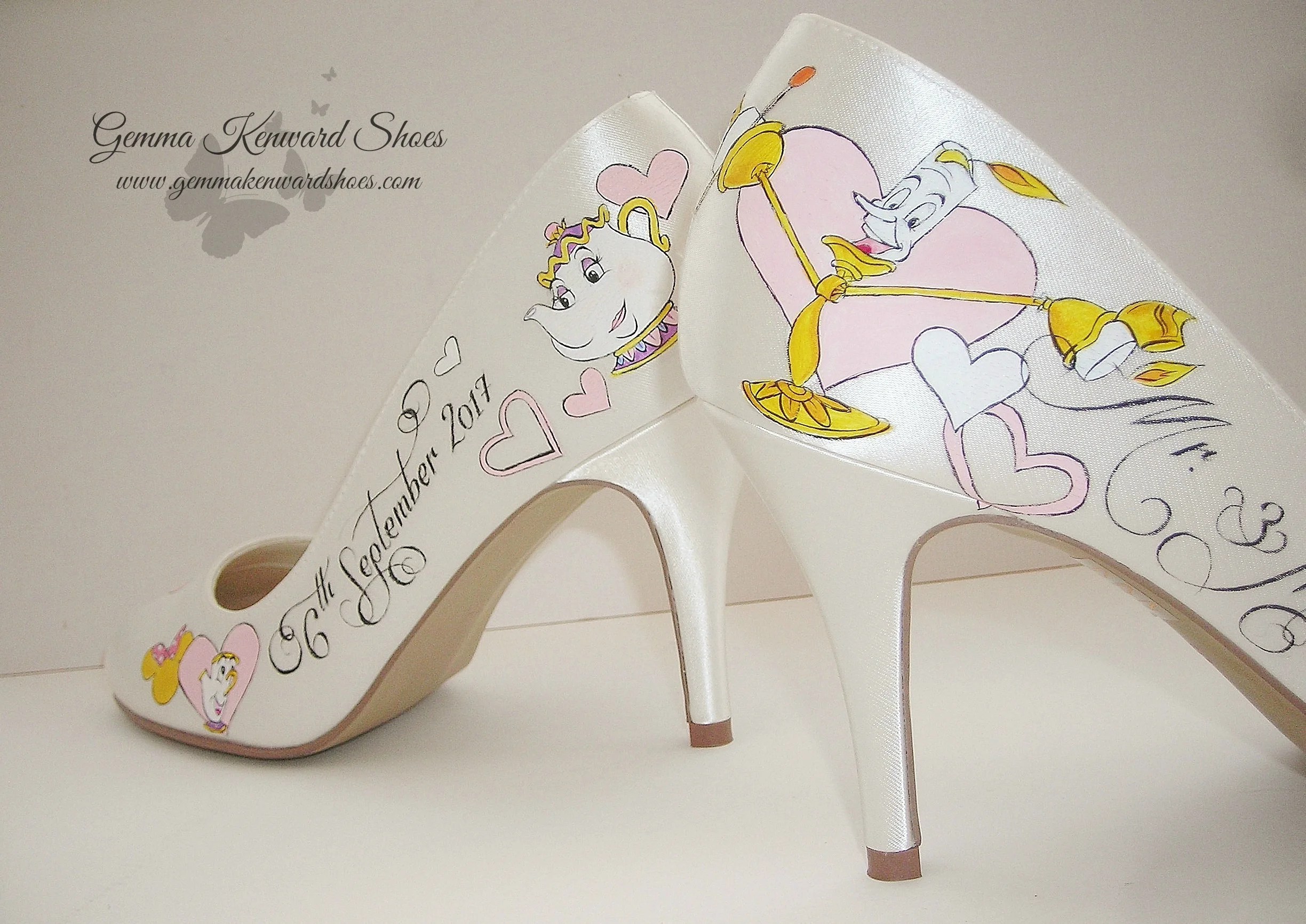 Disney Beauty and the Beast Personalised Wedding Shoes!