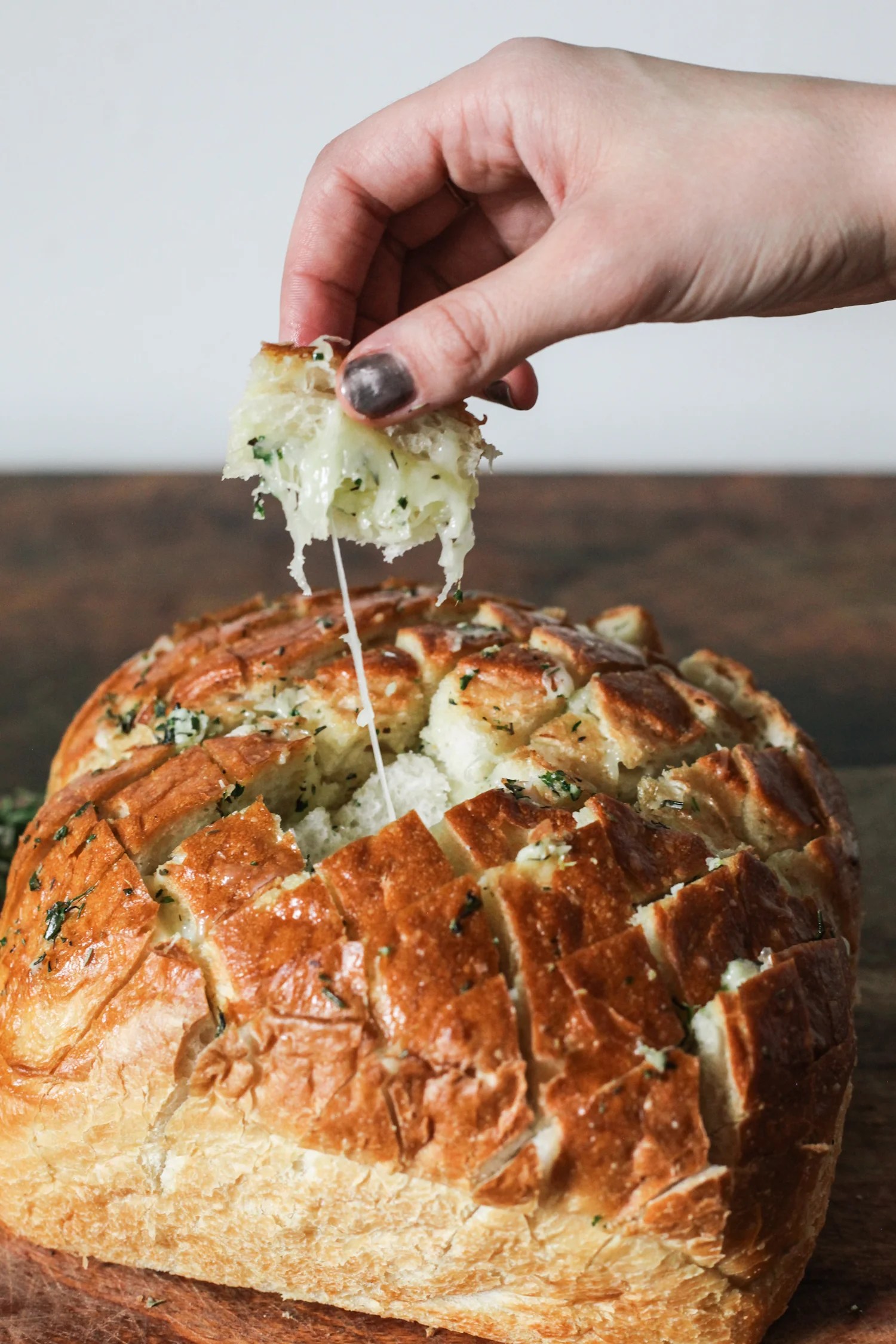 Cheesy Garlic & Herb Sourdough Bread — Treasures & Travels