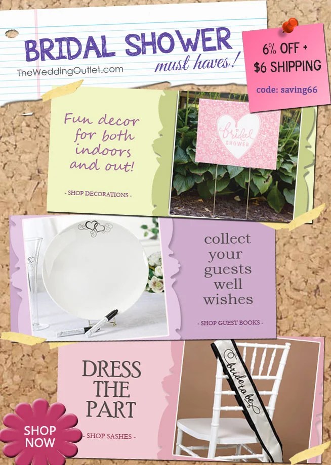 Bridal Shower Must Haves + a special shopping discount offer