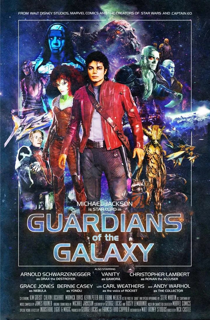 Michael Jackson is StarLord in 1980s GUARDIANS OF THE GALAXY Poster