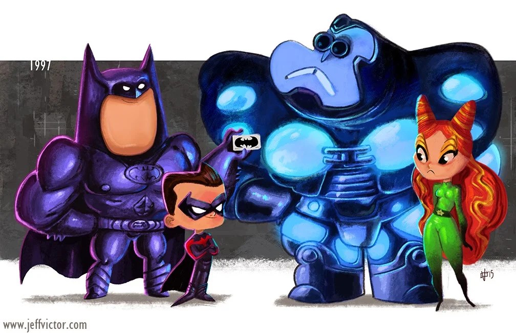 The Evolution of Batman Films Art Series by Jeff Victor — GeekTyrant