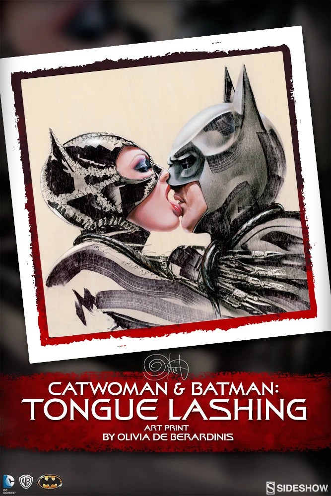 Catwoman Gives Batman a Tongue Lashing in Cool Art Piece From Sideshow