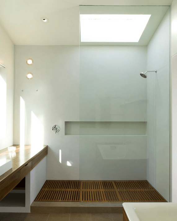 teak shower floors — 3A DESIGN STUDIO