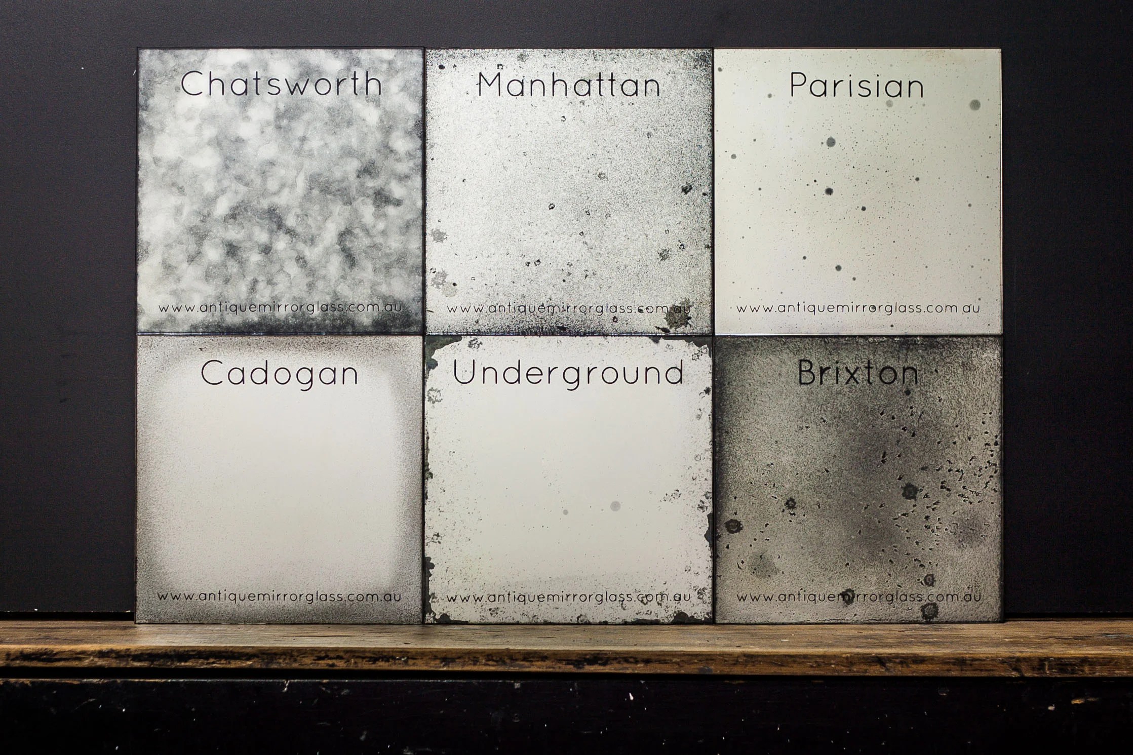 Antique mirror glass