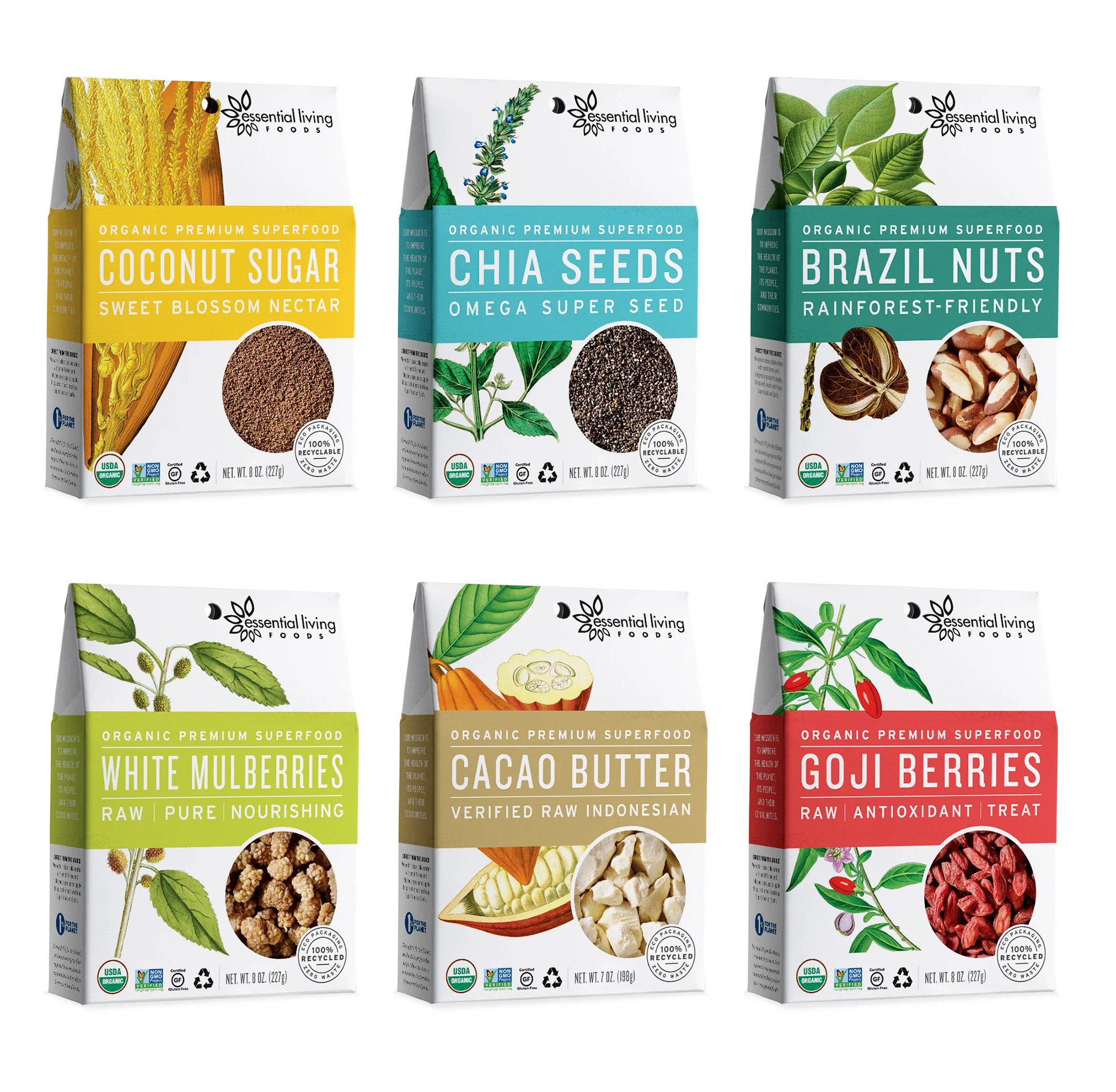Essential Living Foods — The Dieline Packaging & Branding Design
