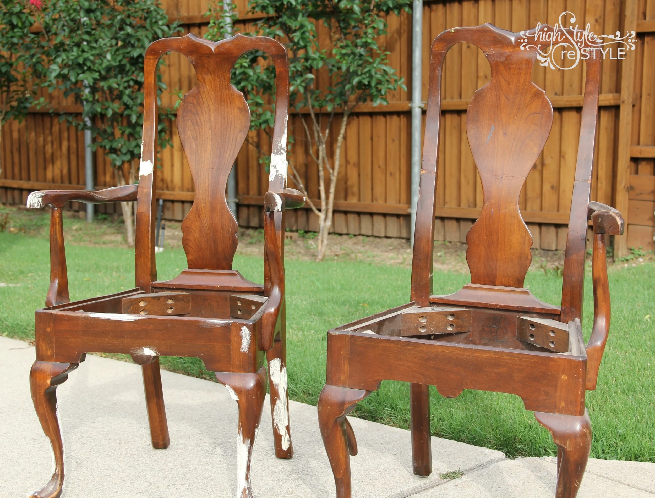 How to Turn an Arm Chair into Side Chair — Highstyle ReStyle