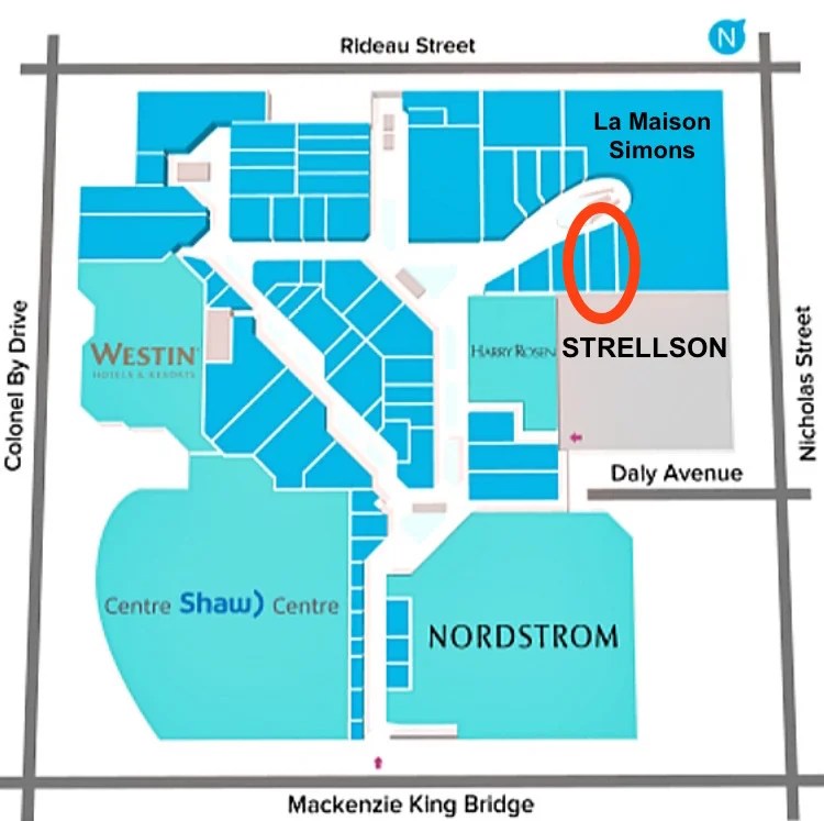 Rideau Centre Mall Map Rideau Center Map