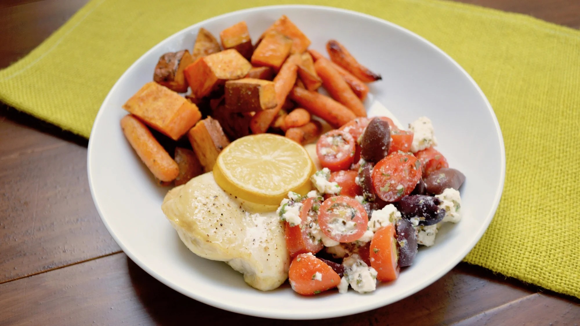 Mediterranean Chicken w/ Honey Roasted Veggies — Happy Food Co.
