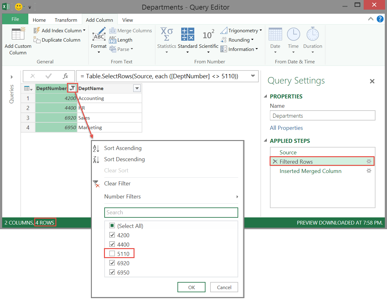 Filtering in Power Query — SQL Chick