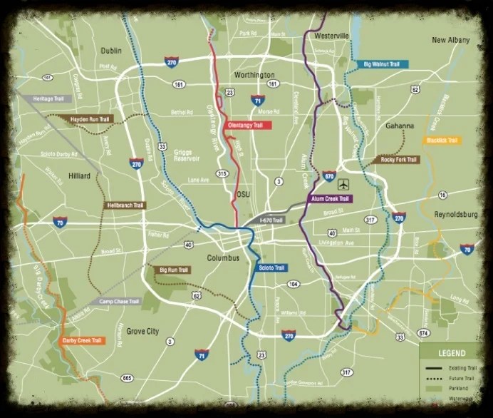 Greenway Bike Trail Ohio Map ***NEW TRAIL STATUS UPDATE*** — COMBO