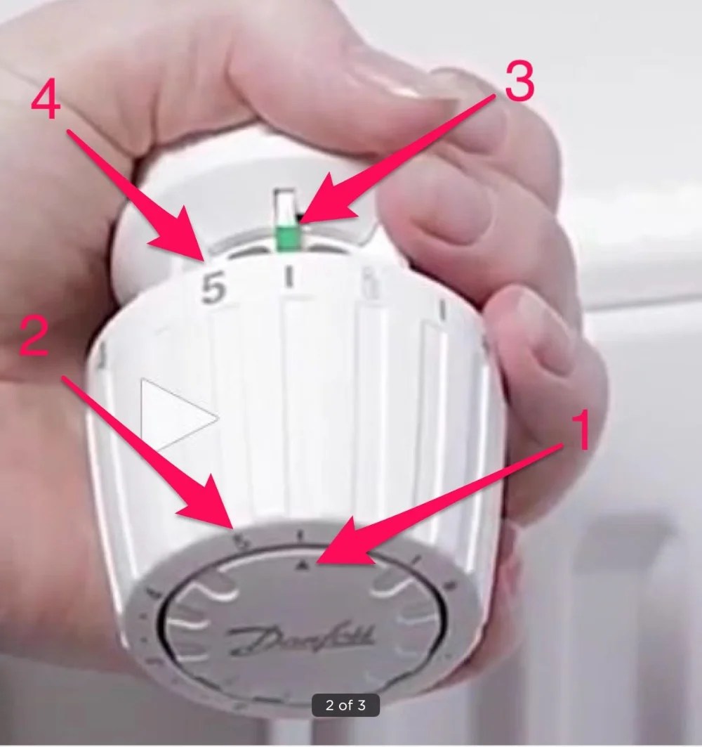 How to adjust danfoss thermostatic radiator valve (TRV
