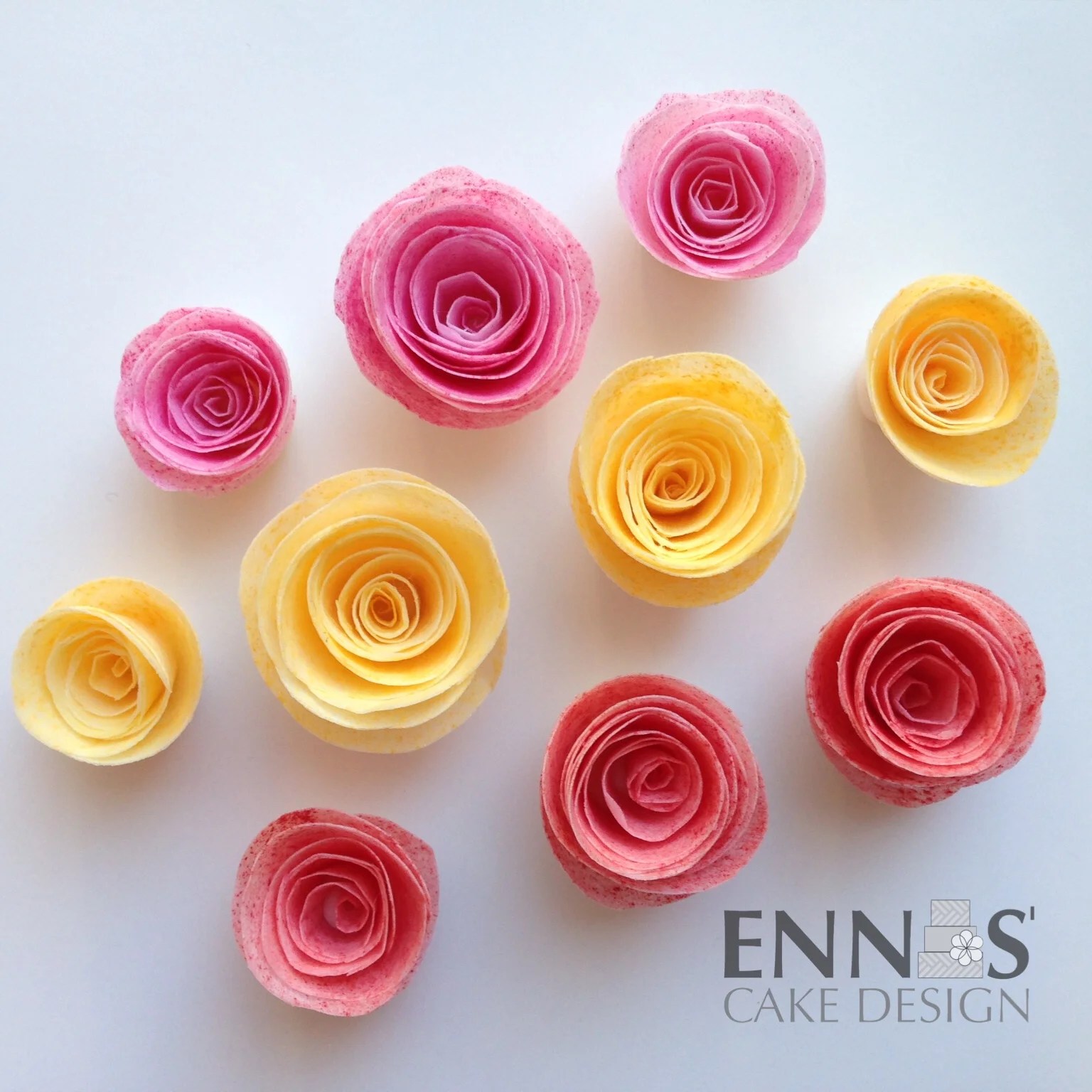 New way to color Wafer Paper — Ennas' Cake Design