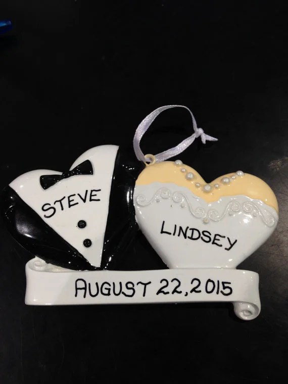 Newlywed Christmas Ornament 2023 Newlywed + Newly Engaged Christmas Ornaments — The Overwhelmed Bride