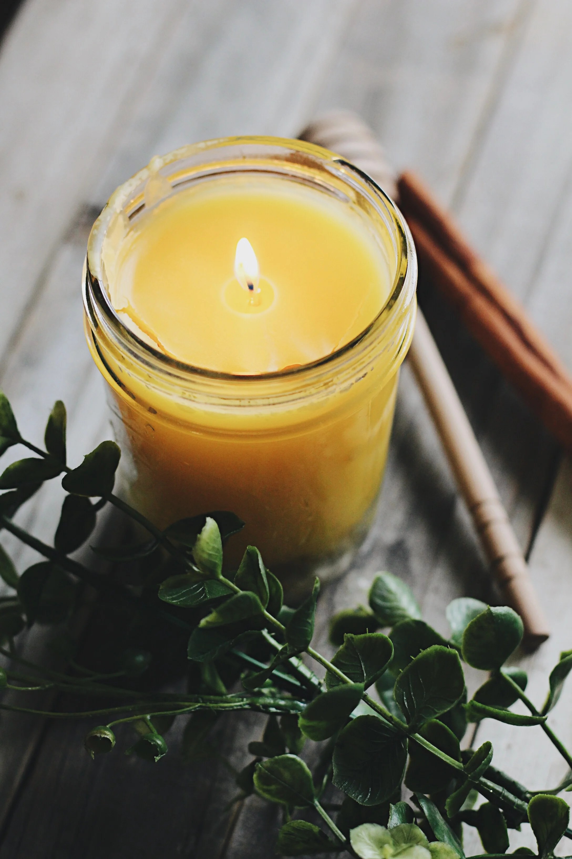 Cinnamon + Honey Beeswax Candles — Under A Tin Roof