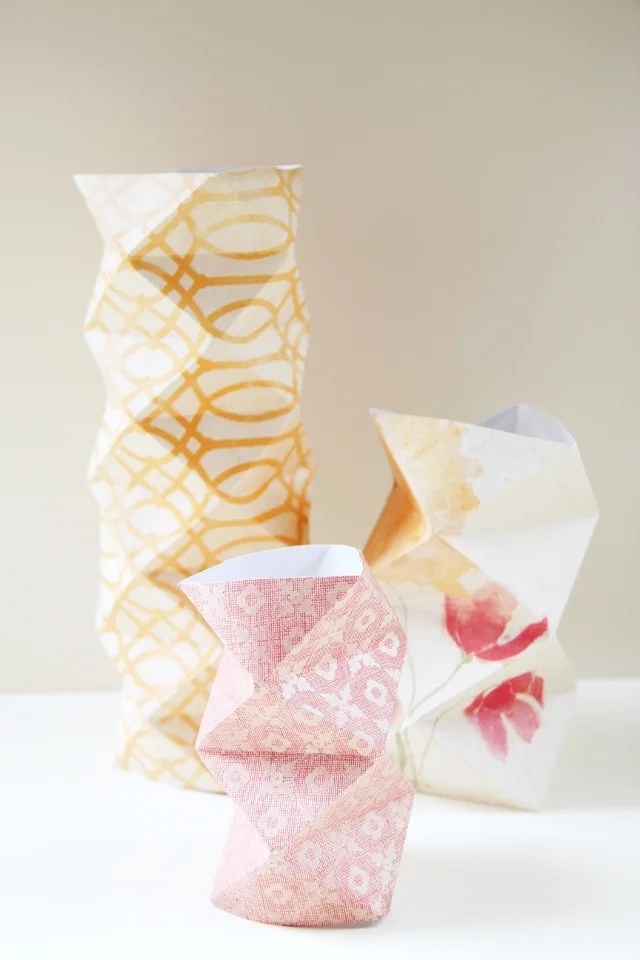 DIY ORIGAMI PAPER VASES. — Gathering Beauty